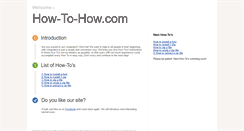 Desktop Screenshot of how-to-how.com